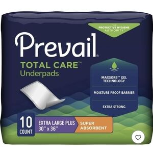 Prevail Total Care Cleaning Underpads - Extra Large Plus